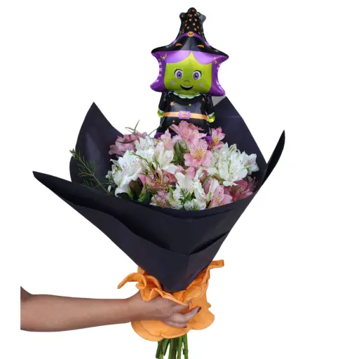 Ramo de flores astromelias Halloween